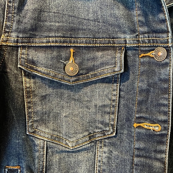 Just USA dark denim Jean jacket 1X - Picture 2 of 7